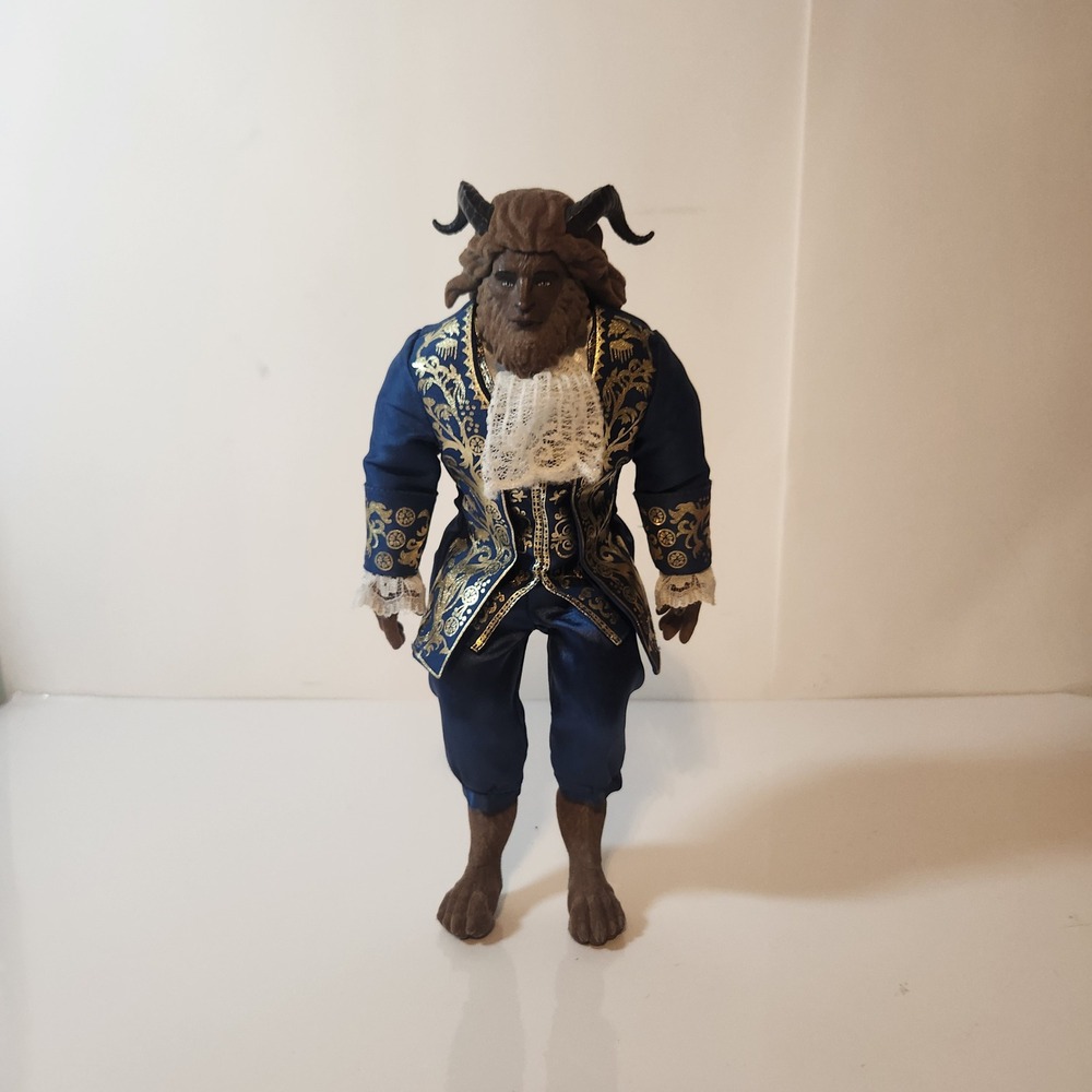 Disney Beauty and the Beast Live Action Beast Prince 13" Doll Figure Blue Gold